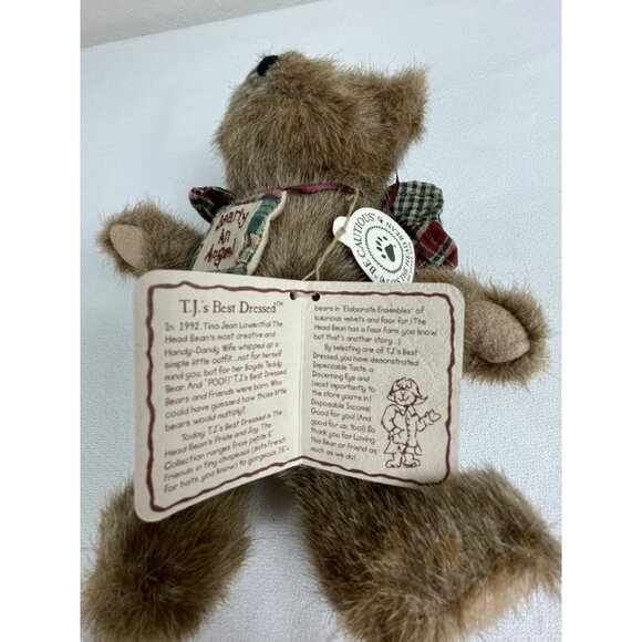Boyds Bears Rascal 2001 8" Plush Angel Bear Collectible "Bearly An Angel" Plaid - Picture 6 of 9